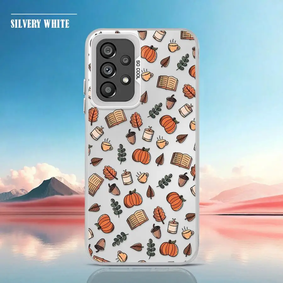 الكرتون مابل ليف اليقطين نمط الحال بالنسبة لسامسونج غالاكسي A52 A35 A71 A54 A73 A53 A51 A56 A72 A55 A26 A36 غطاء ناعم #3