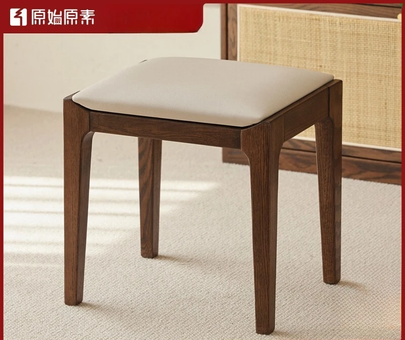 

Original elements all-solid wood dressing stool Nordic oak small stool small apartment bedroom household makeup stool B3138