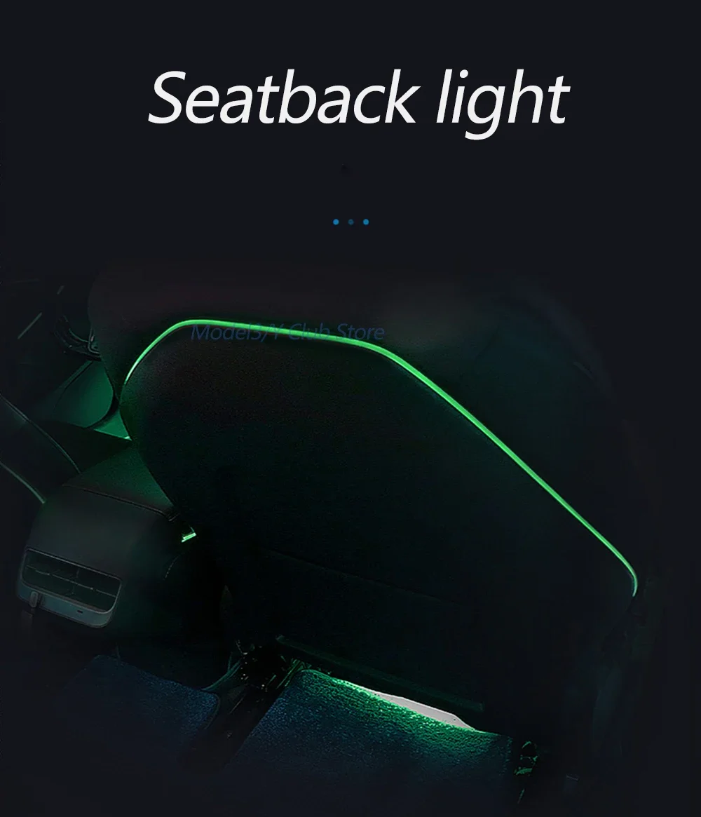 New 128 color modle Y 3 laser engraving Ambient light for Tesla Model 3/Ypanel light Interior atmosphere modification