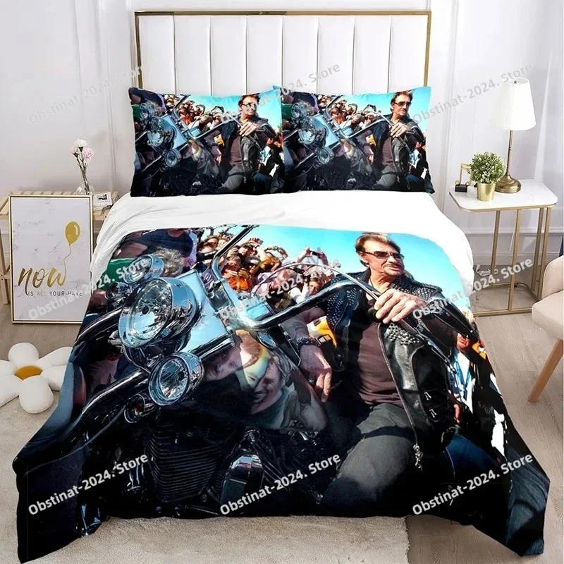 

Duvet Cover Rock Johnny Hallyday Pillowcase Bedding Set Boy Girl Bedroom Decoration Children Gift Single Double Large Size