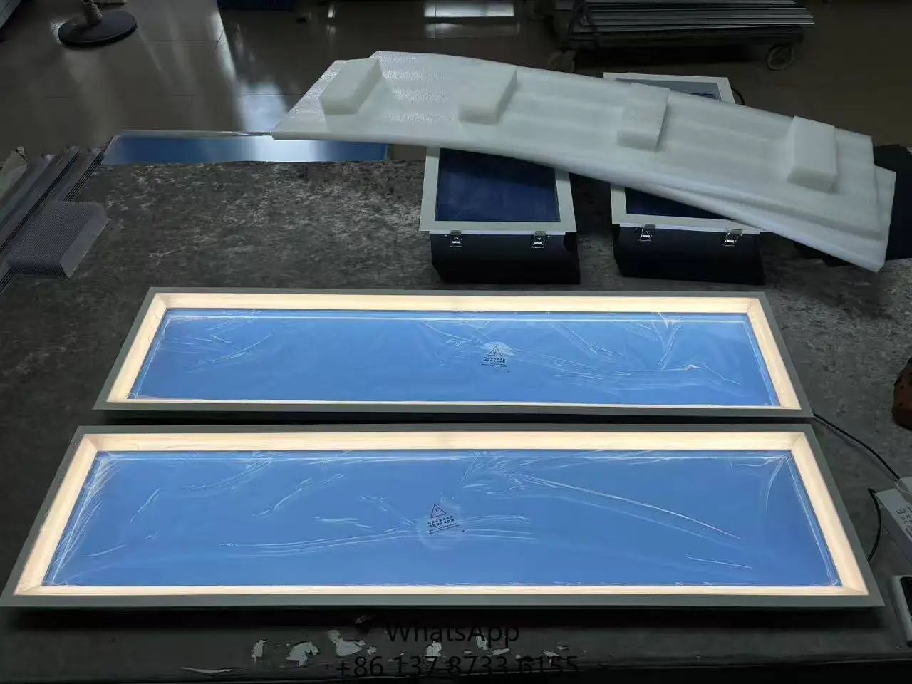 60x30x4cm Square Blue Sky LED Panel Light 50W For Tuya WiFi Smart Control CRI95 2700K-6500K