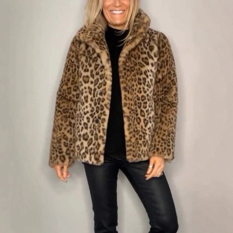 Women's Winter Coats Fleece Cropped Cardigan Jackets Faux Furs Long Sleeve Shaggy Warm Outerwear Fall Clothes Gifts