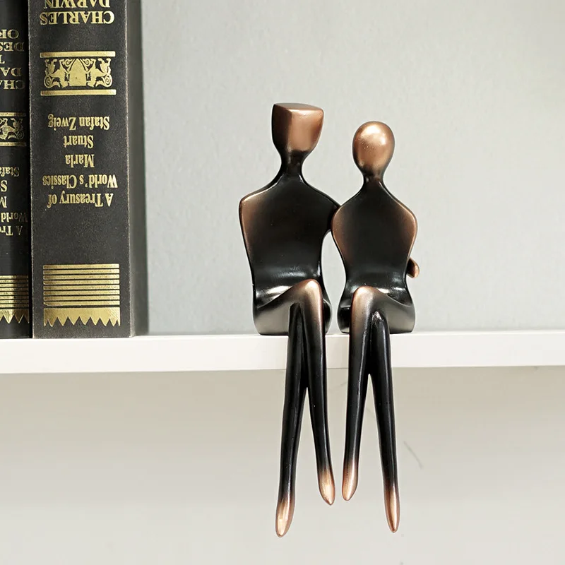

Modern Abstract Couple Sculpture Romantic Resin Art Statue for Home Decor Bookshelf/Desktop Display Figurine Unique Gift