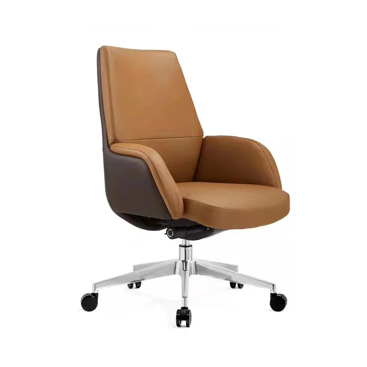 PU Leather High Back Ergonomic Manager Office Furniture Rotatable Recliner Chair