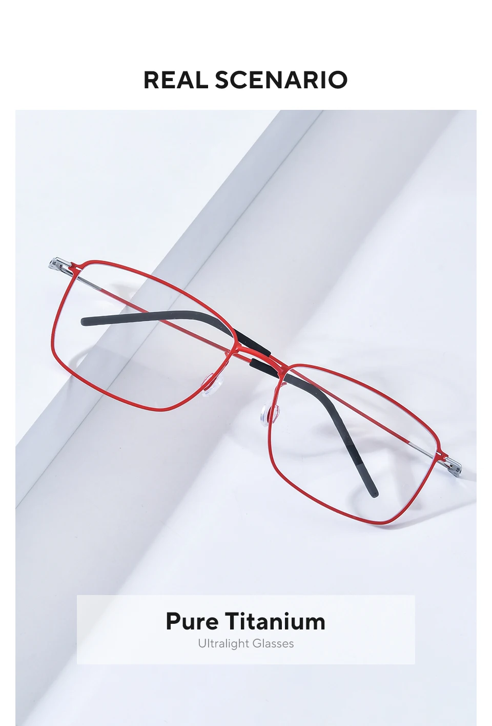 FONEX Titanium Glasses Frame Men Brand Design Square Korean Japaness Ultralight Eyeglasses Morten Screwless Denmark Eyewear 5913
