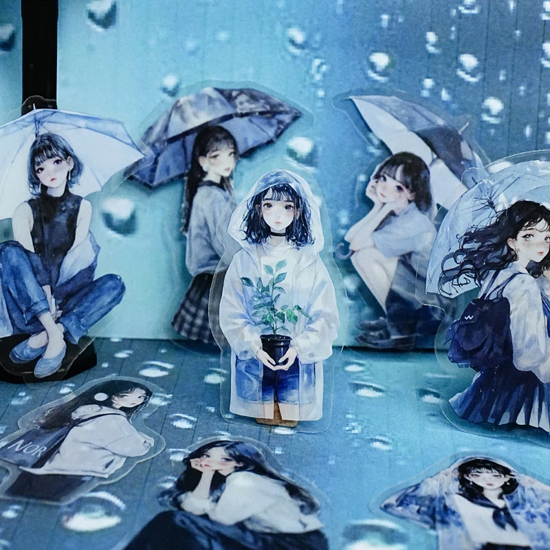 

15 шт. легкие Ретро творческие девушки персонаж пейзаж наклейки для домашних животных DIY коллаж мусорный журнал ручной работы скрапбук эстетическая наклейка