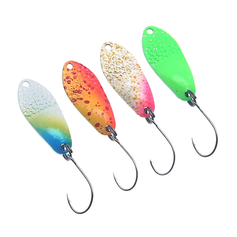 HISTOLURE Forellenköder, 2 g, 27 mm, Metall, Messing, Kupfer, bunt, Angeln, Mini-Löffel, Köder, Süßwasser-Stream-Gerät für Chub Barsch, Lachs