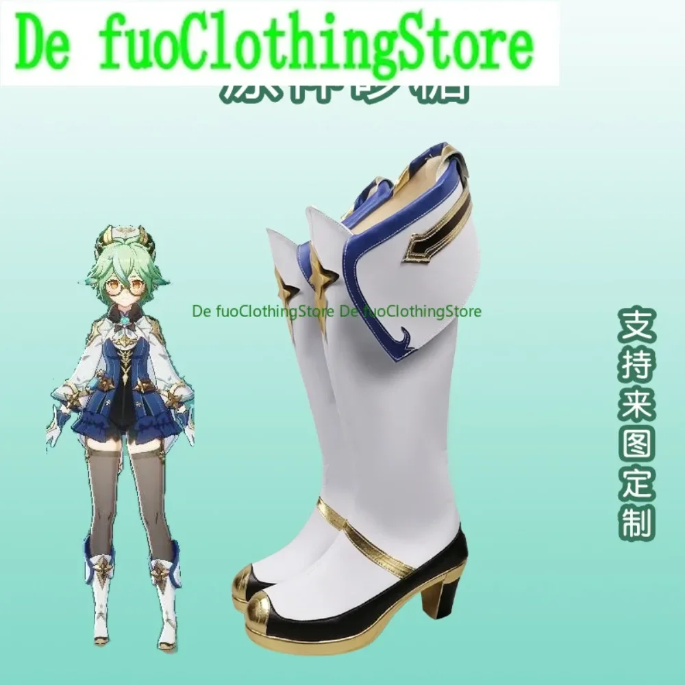 

De Fuo Одежда Аниме Обувь Pixiv Реквизит Аксессуары Обувь для косплея Genshin Impact Sugar Cos Настройка Поддержка настройки