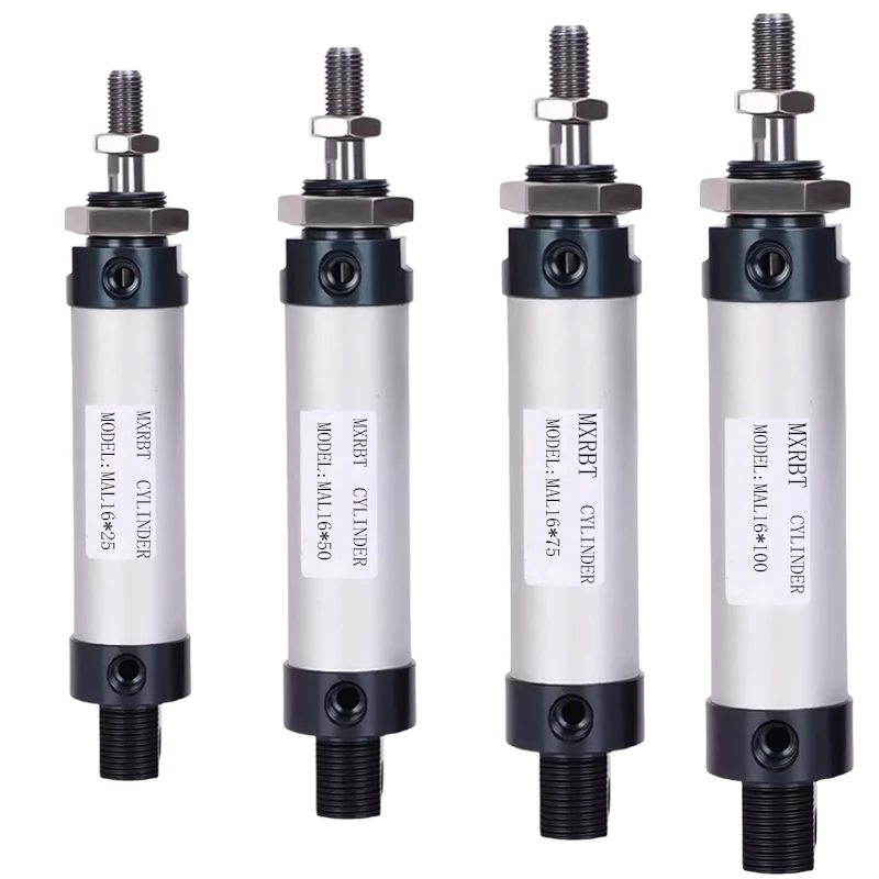 Air Pneumatic MAL Cylinders Double Acting Air Cylinder MAL Mini Bore MAL16 MAL20//25/32/40mm Stroke 25/50/75/100/125/150/175/200