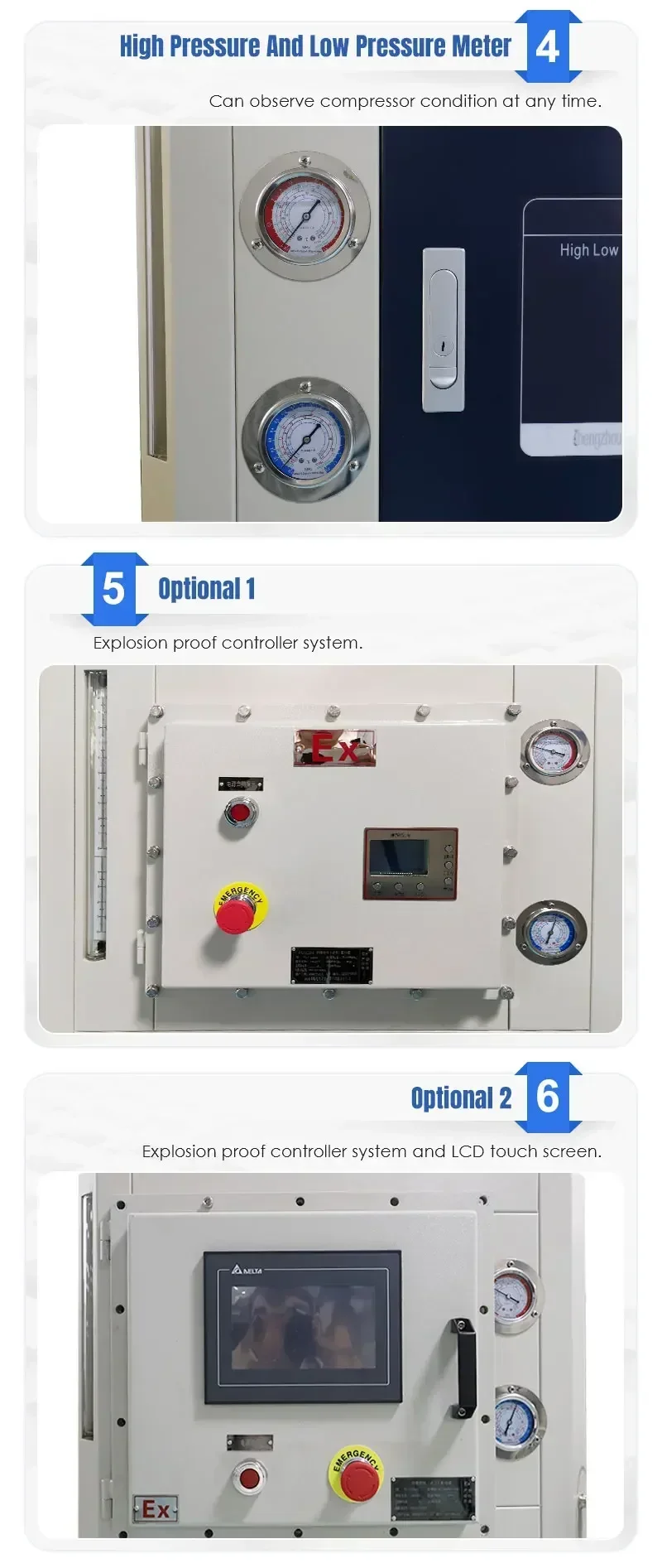 -80 -120 إنتاج المختبر آلة توزيع سخان مبرد الحمام المبردة الكبيرة