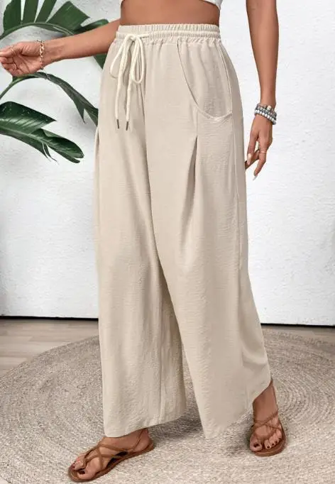 

Women's Pants 2025 Spring/summer Pants Casual Pocket Elastic Pants Minimally Casual Retro Commuting Elegant Pants for Women