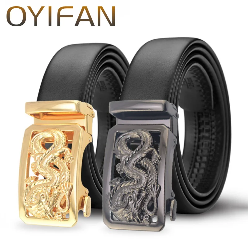 Men's waist belt with fashionable dragon pattern style, preferred for gift giving, casual business style