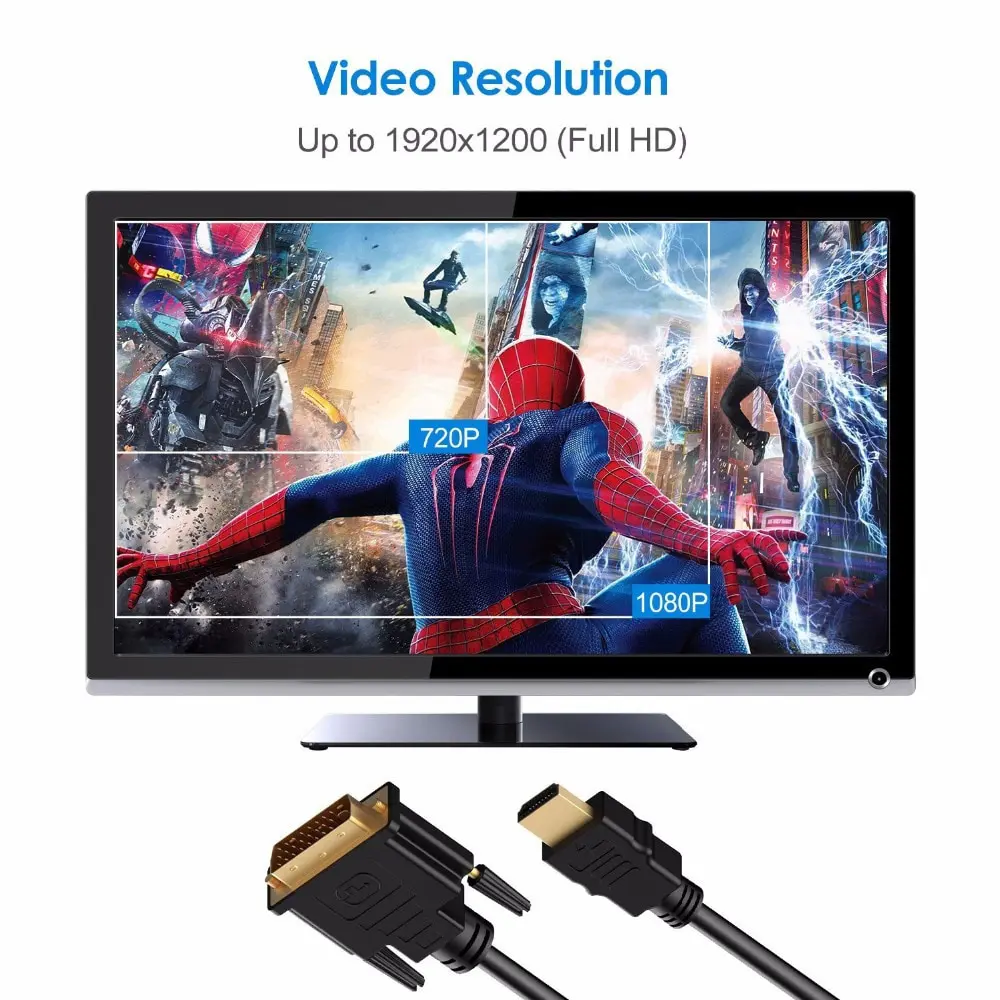 Dvi-hdtv互換ケーブル,hd互換ケーブル,1.5m, 3m, 1080p,3d,dvi d,24, 1ピン,テレビボックス用アダプターケーブル,dvd,pc,プロジェクター