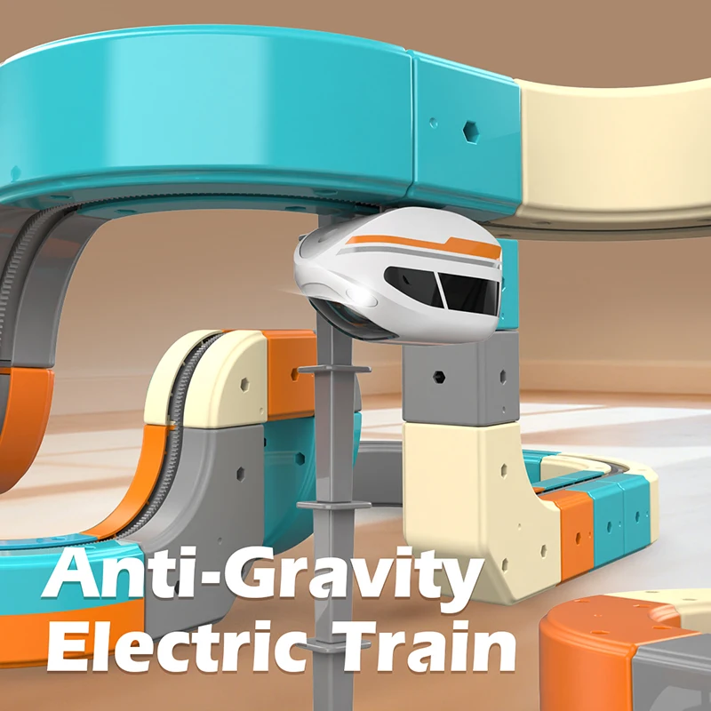 Electric Magnetic Magical Track Anti Gravity Car USB Rechargeable 3D Building Track Cube Track STEM Educational Toy Model Gift