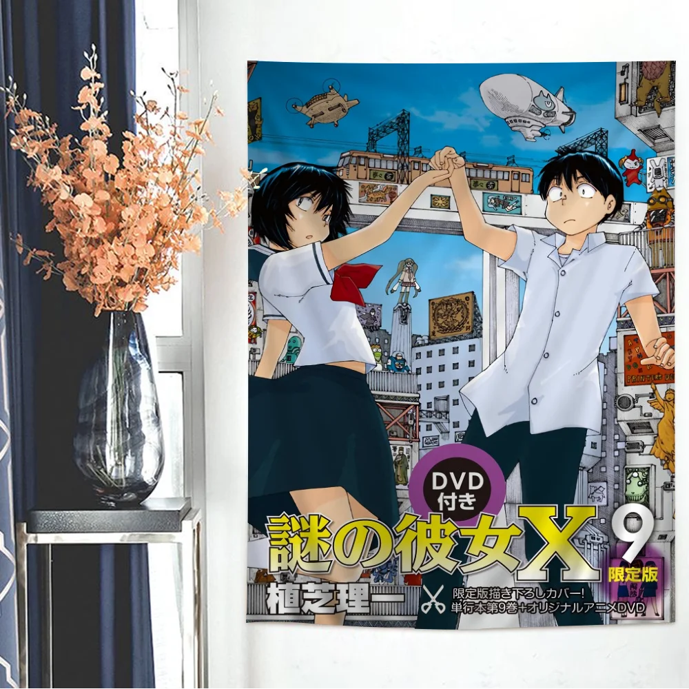 

Mysterious Girlfriend X Urabe Mikoto Anime Tapestry Hanging Tarot Hippie Wall Rugs Dorm Home Decor