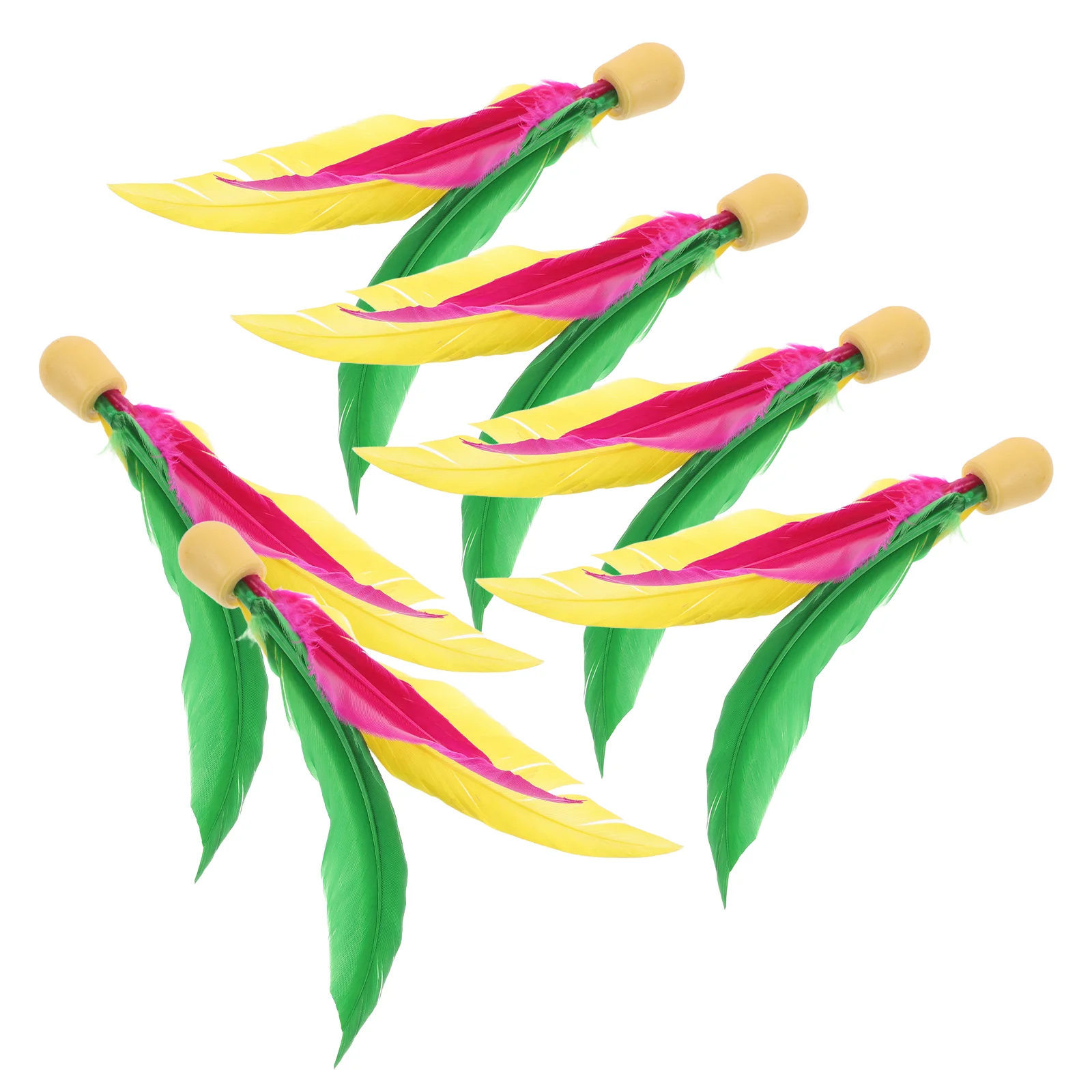 6 Pcs Long Hair Board Badminton Rubber Bowling Ball Elastic Bands Rope Children Racket Dog Clear Elasticity Squash