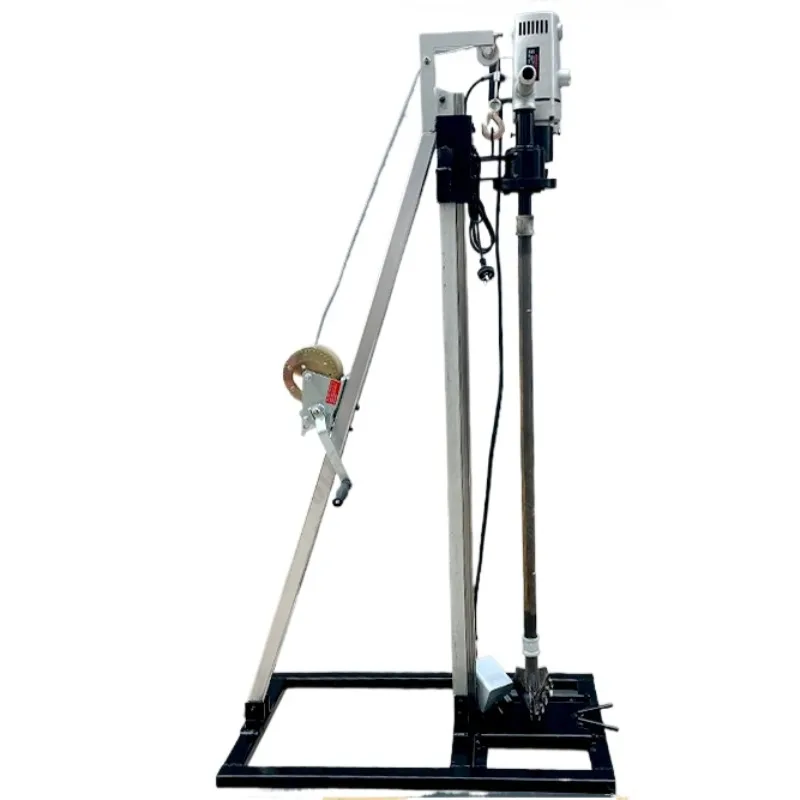 

Small portable household water well drilling rig single person 2 phase electric hand crank drilling equipment