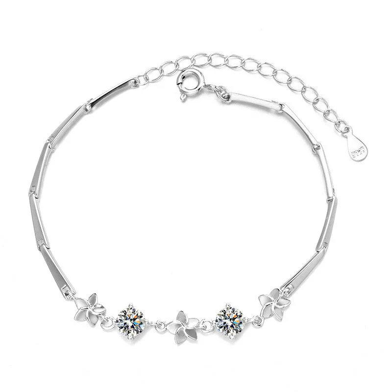 S925 Sterling Silver D-Color Moissanite Windmill Bracelet - Exquisite Jewelry Valentine's Day gift