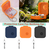 Protective Case For Nothing Ear Earbuds Accessories Water Resistant Silicone Case Shock Absorbing Protector Case with Keyring