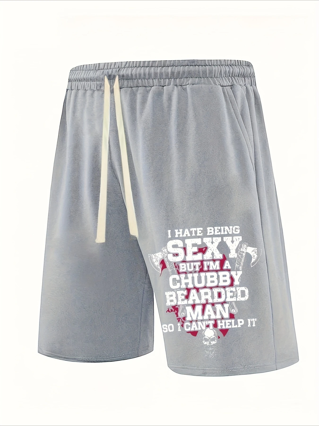 

Men's Plus Size Printed Casual Shorts - Eye-catching Letters and Avant-garde Design for Daily Wear, Street Style