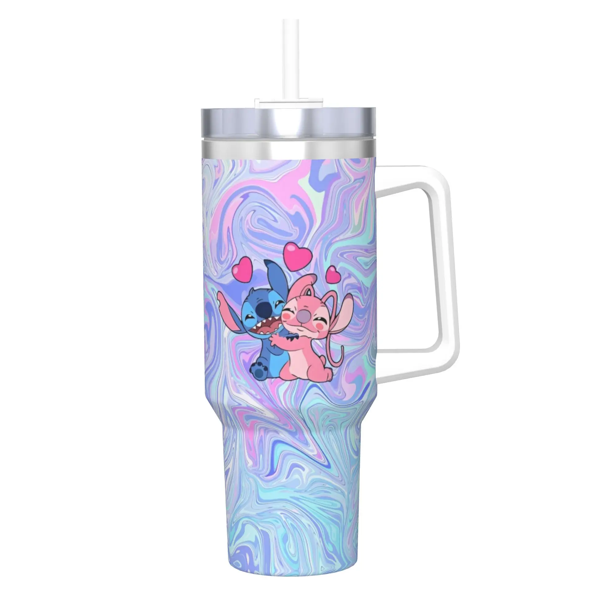 

Стакан Stitchs & Angel, термочашка с вакуумной изоляцией, термос, школьные кружки, горячий и холодный напиток, 40 унций