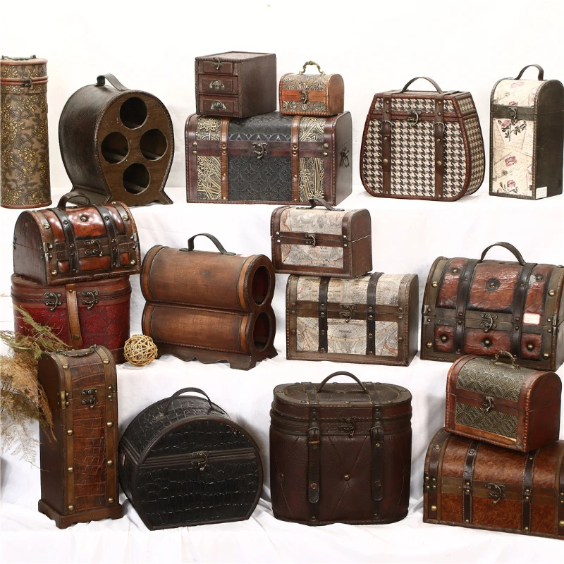 Solitary Collection - European Vintage Wooden Boxes, Decorations, Leather Boxes, Nostalgic Ornaments, Storage Boxes