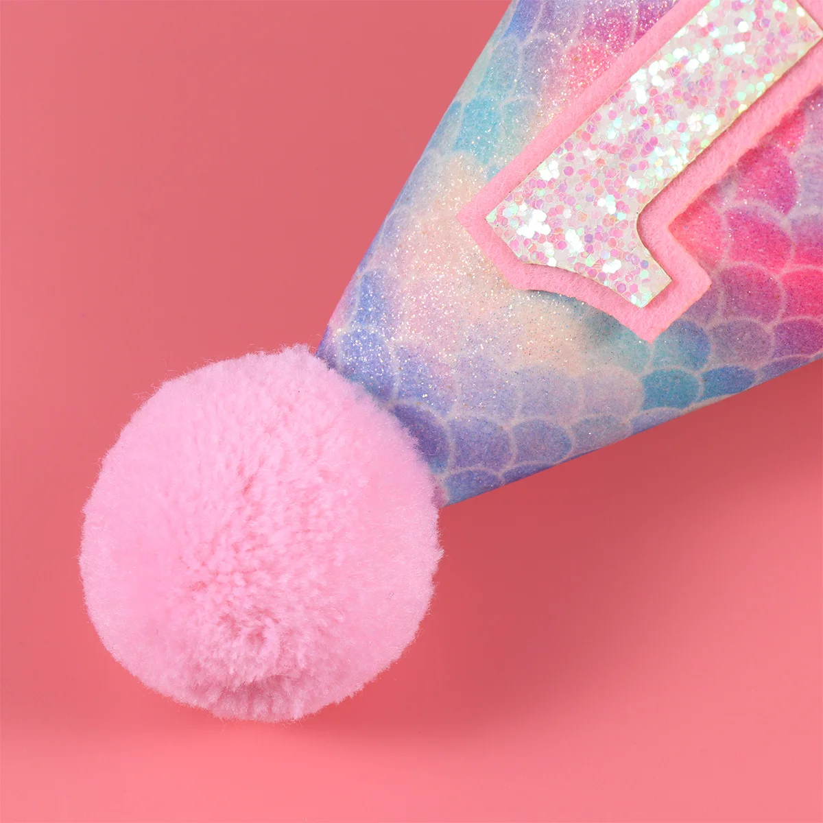 

Mini Fish Scales Birthday Hat Colorful Glitter Party Decoration Kids Costume Accessory Birthday Cap Mermaid Hat