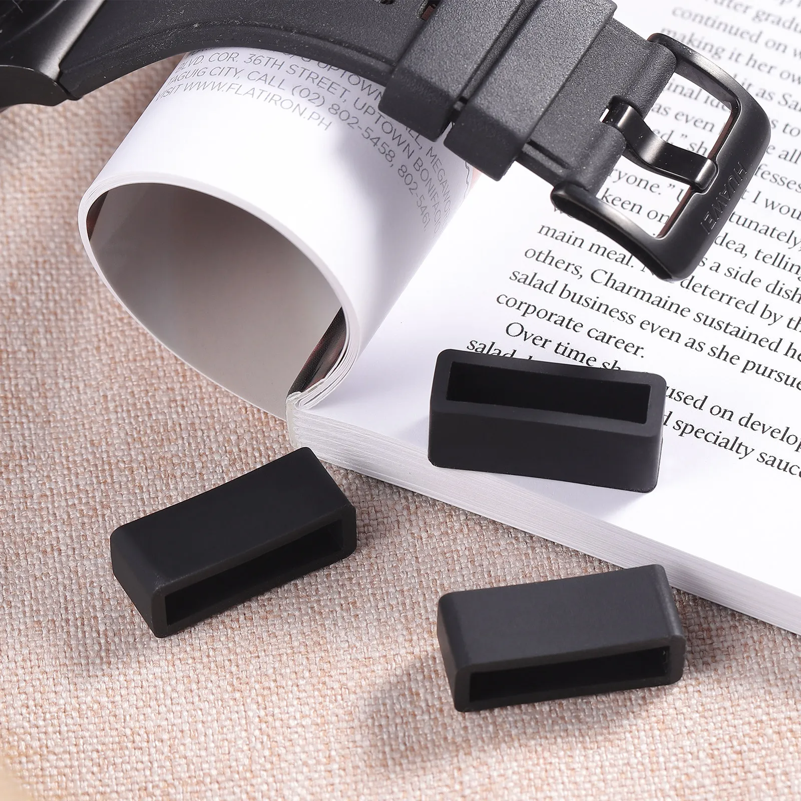 

10Pcs High Quality Silicone Watch Band Keeper Rings 22Mm Id Easy Slide on Buckle Soft Yet Sturdy Watch Strap Loop Holder