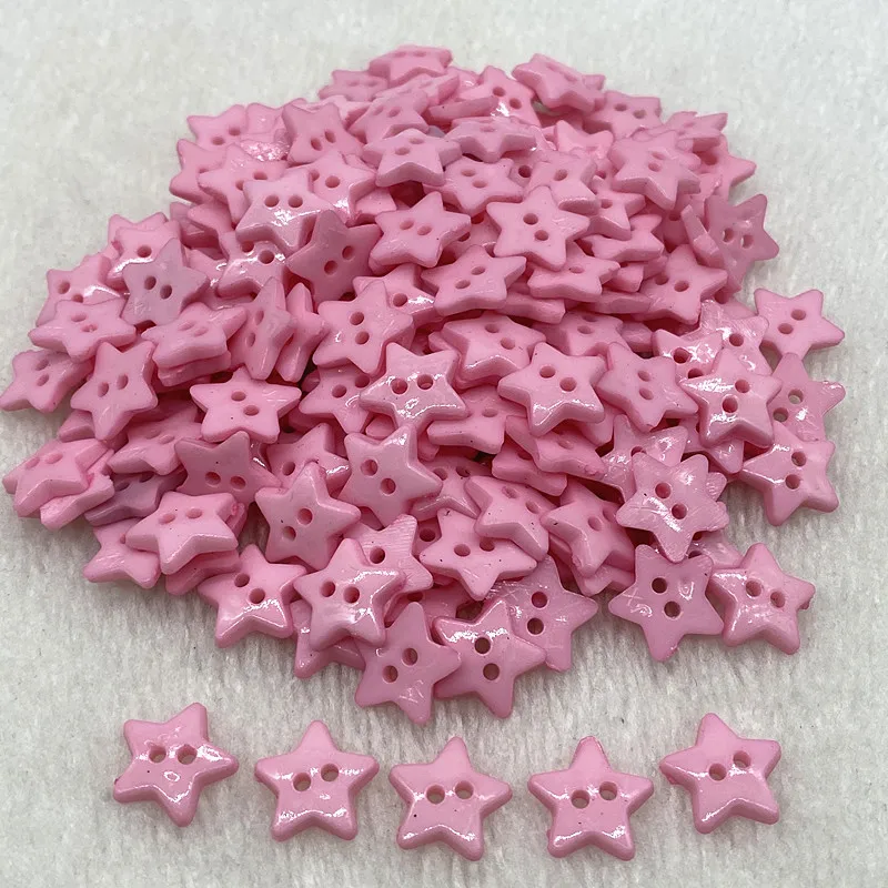 Five-Pointed Star Resin Sewing Buttons, Multicolour