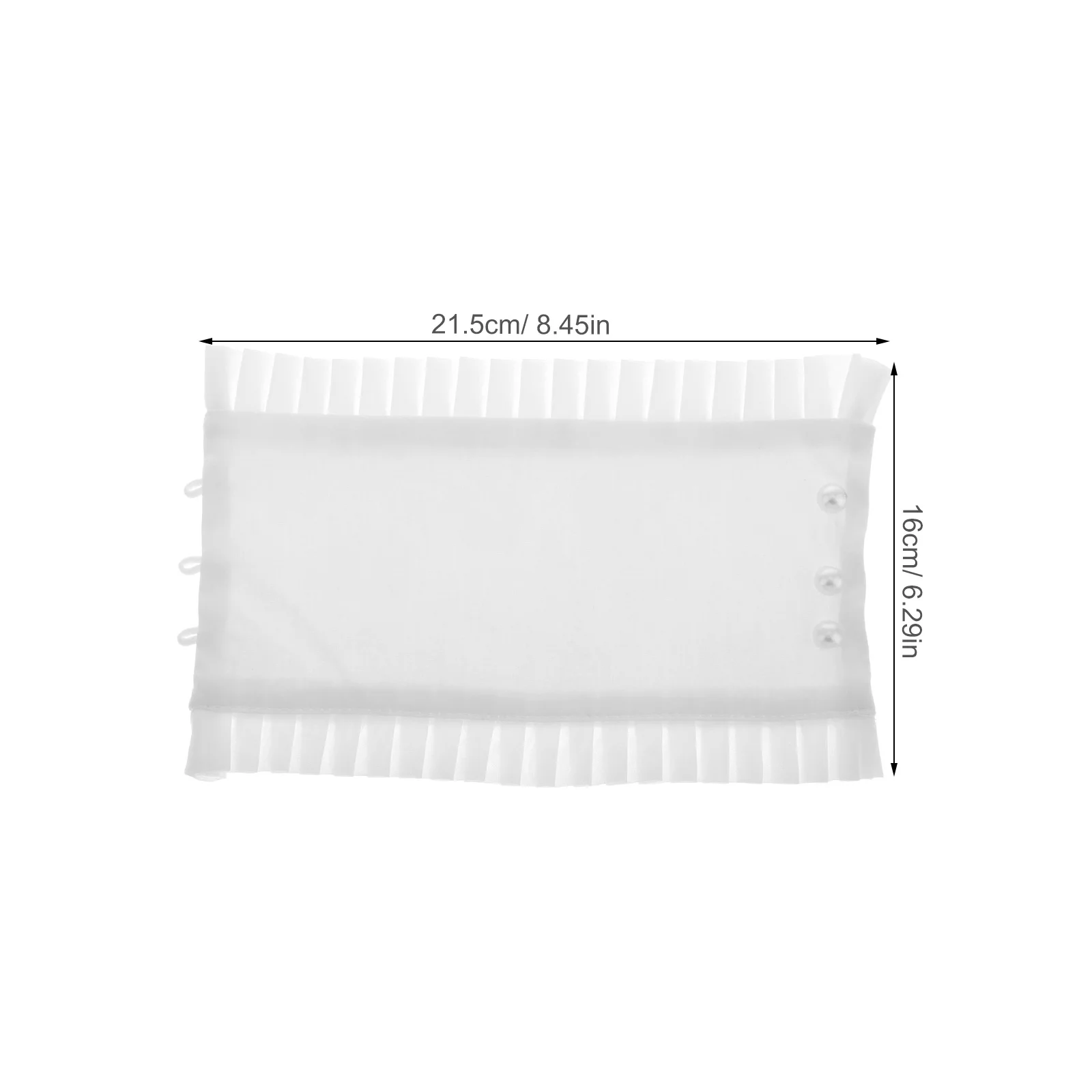 1 زوج زر اللؤلؤ فو الأكمام انفصال كشكش الأصفاد للنساء لوليتا نمط القطن الدانتيل الكفة حفل زفاف التبعي