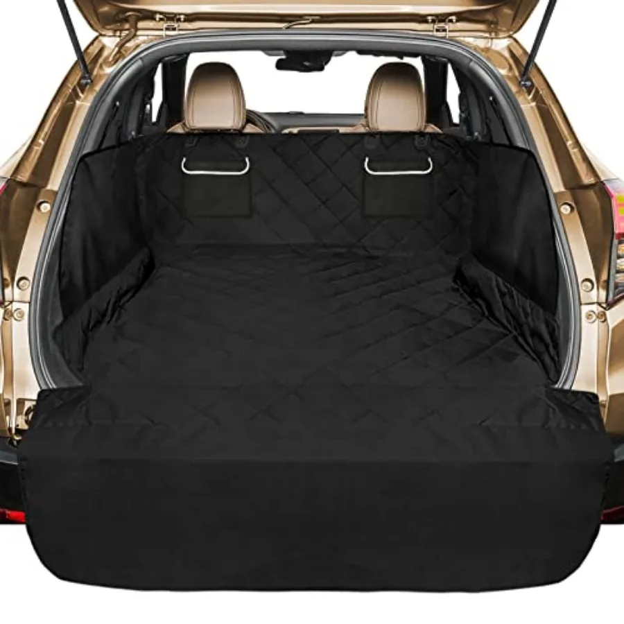 

SUV Cargo Liner for Dogs, Water Resistant Dog Trunk Cover with Side Flap Protector 2 Large Pockets Pet Seat Cover for SUV Sedan