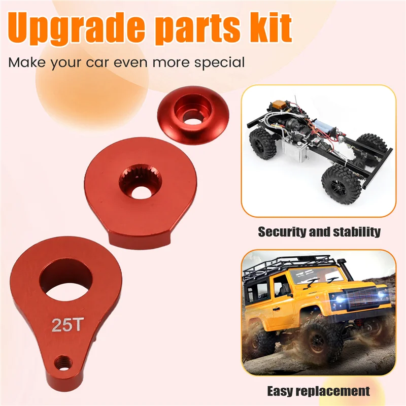 25T ステアリングサーボアームホーン RC クローラー車用大トルクデジタルサーボアップグレード部品