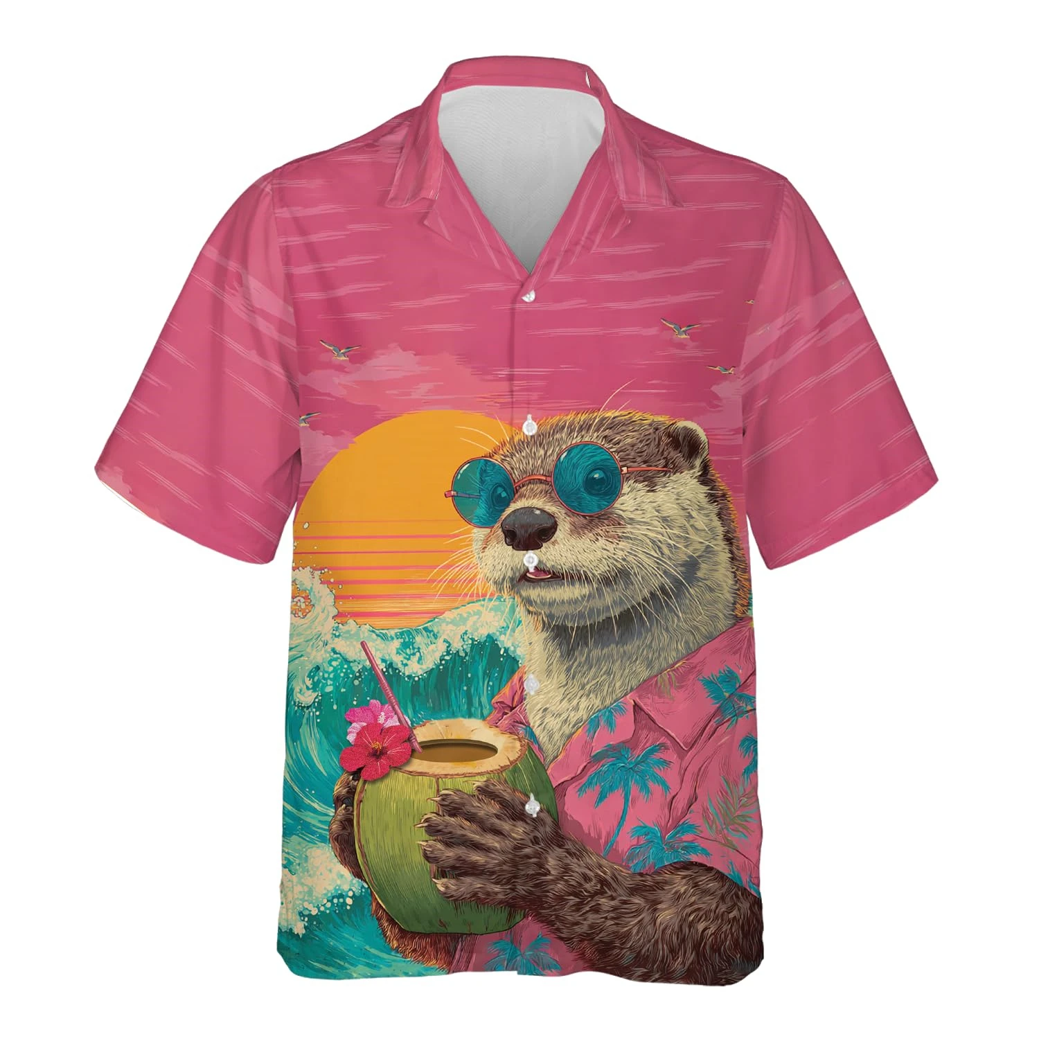 

2025 Shark Print Shirts For Men Sea Animal 2025 Hawaiian Shirt Man Summer Tops Casual Fashion Short Sleeve Men Vacation Clothing