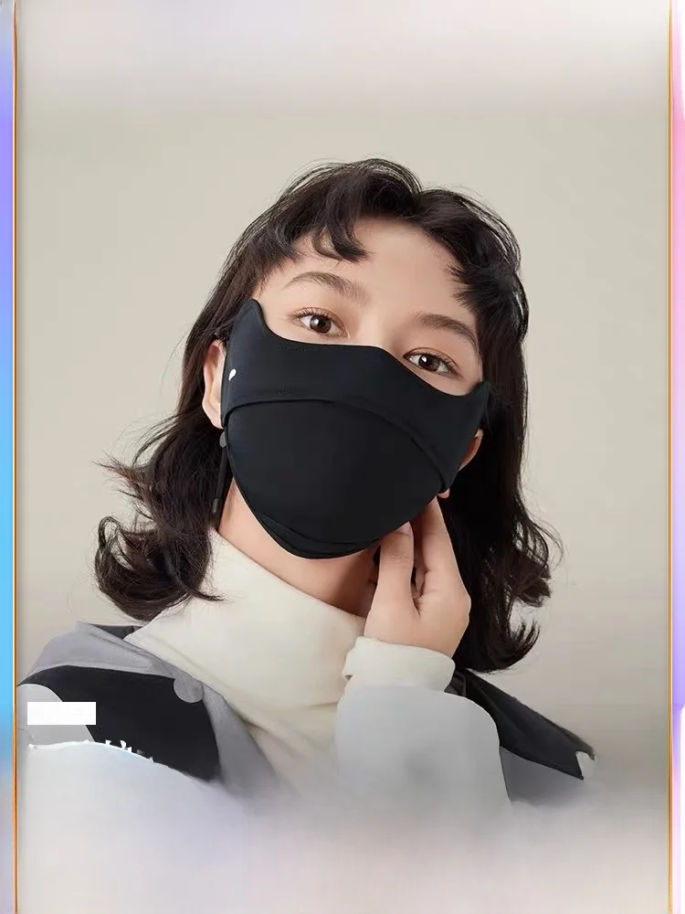 

Banana Le Women's Sunscreen Mask High Aesthetic Dustproof Eye Protection Face Veil Windproof UV Protection 4 Season Mask