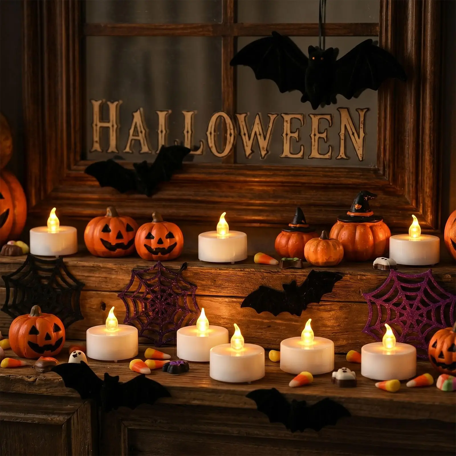 Flameless Tealight Candles 12/24Pcs Batteries Included  Flickering Bright Warm White or Yellow Light Realistic Led Tea Lights image 4