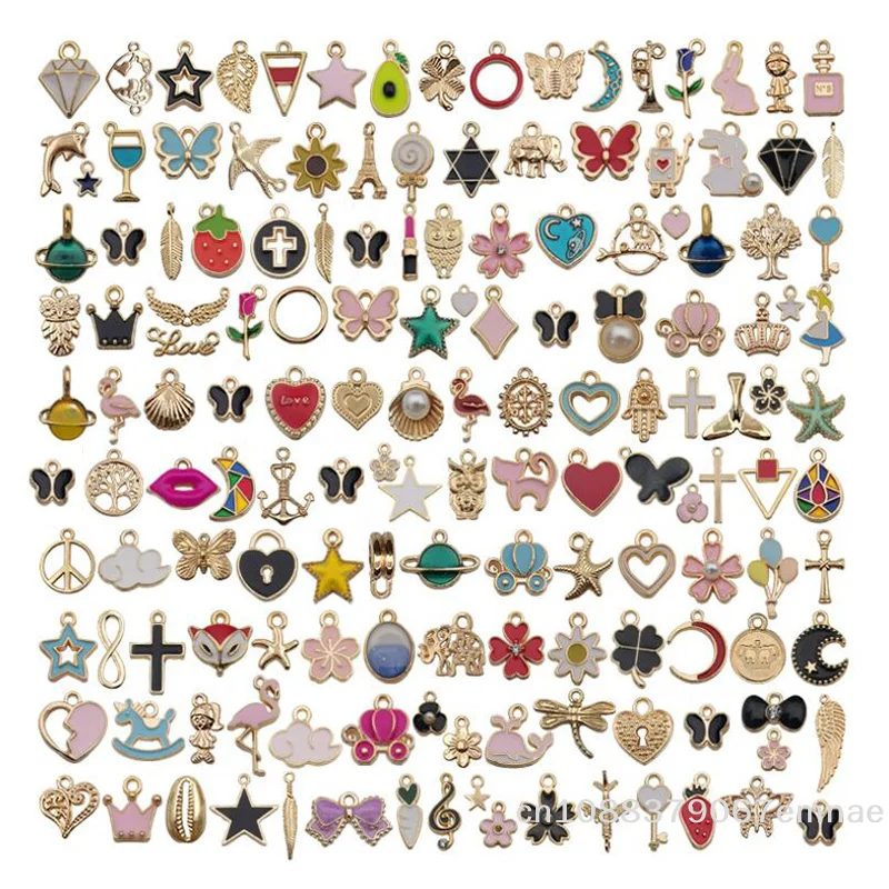 

[ZYAS] Эмалевые подвески-шармы в виде животных и цветов для изготовления браслетов и украшений своими руками