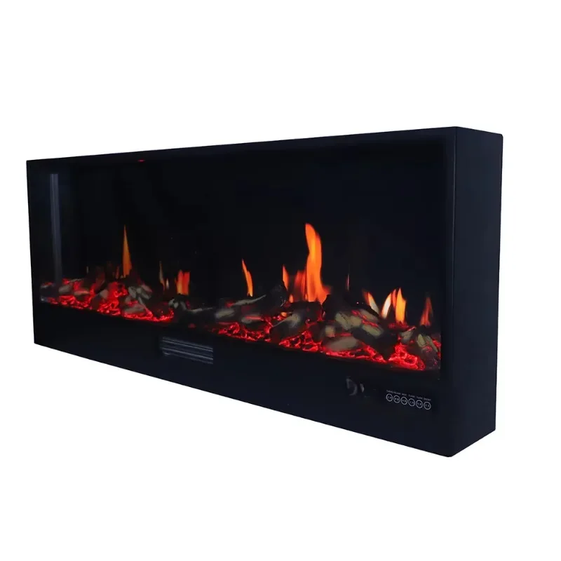

Hot Selling Modern Wall-Mounted Electric Fireplace With Remote Control Power Adjust Fireplaces Living Room US Plug Apartments