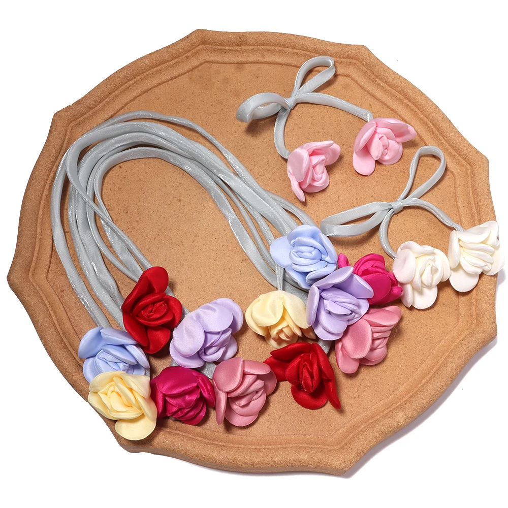 5 Stück bunte, doppelseitige Rosenblüten-Dekorationsaufnäher für DIY-Rock, Kleidung, Rucksack, Anhänger, Kopfschmuck, Dekorationszubehör – Detail 8