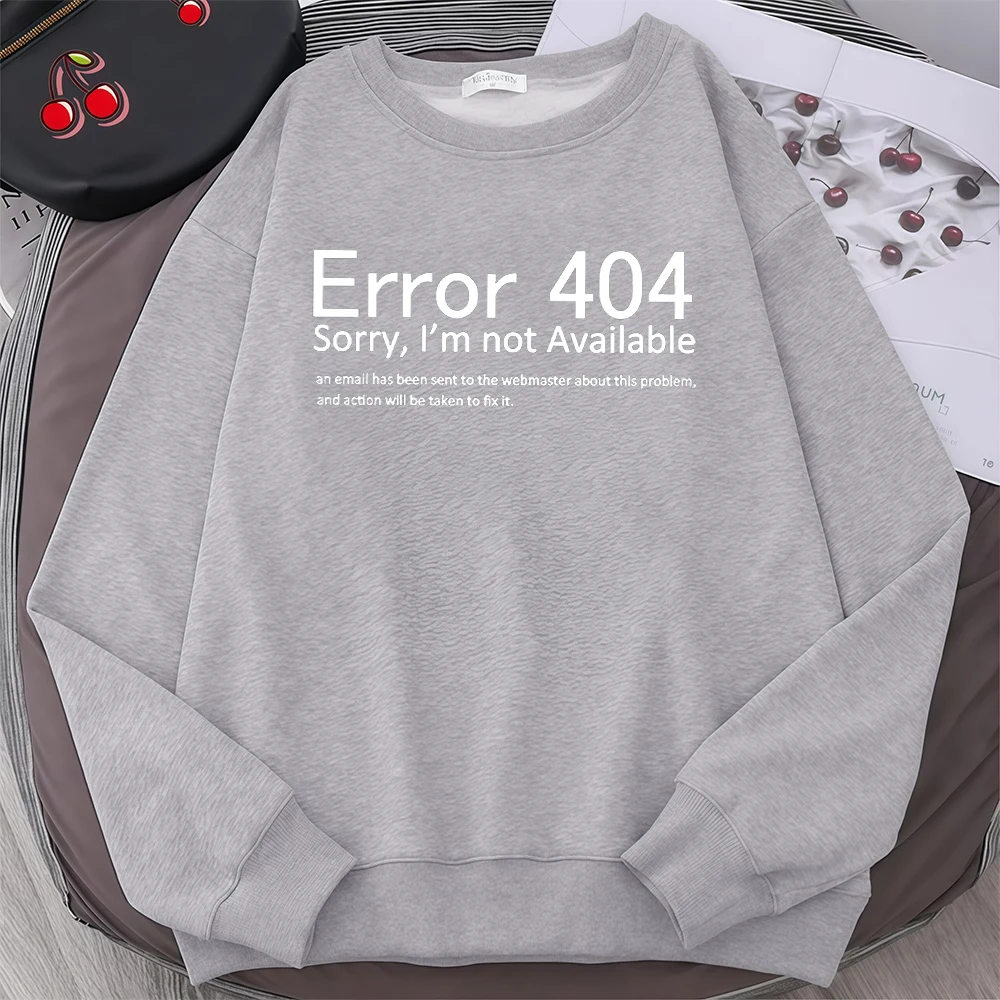 404 Fehlercodierung Hoodies Geek Programmierer Pullover Rundhalsausschnitt Mode Ganzjährig Tägliche Sweatshirts Sportoberteile Herrenbekleidung Neu