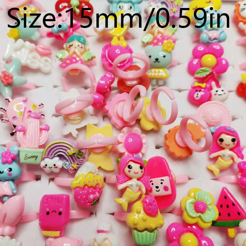 10pcs Lovely Cartoon Animals Children Ring Sets Send Randomly Wholesale  Colorful Fashion Finger Jewelry