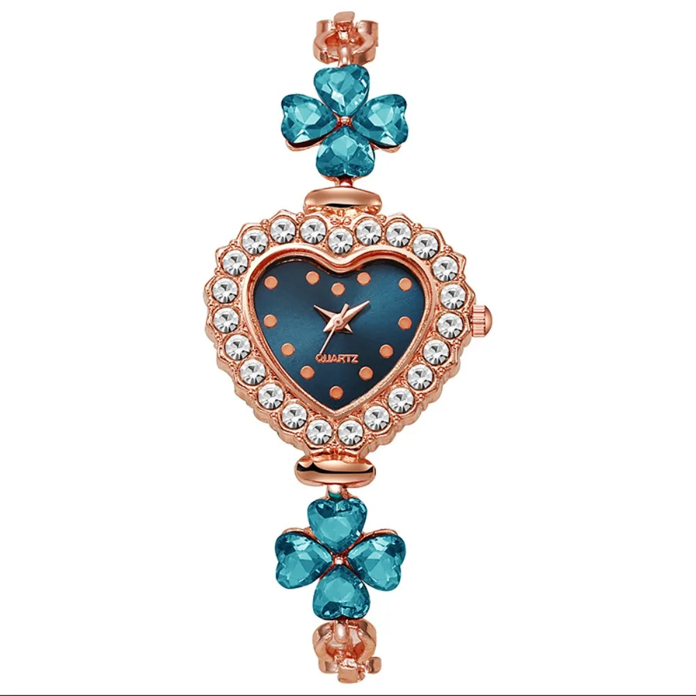 

Кварцевые часы со стразами, ремешок для часов с бриллиантами и регулируемым браслетом, часы в форме сердца, женские наручные часы для женщин и девушек