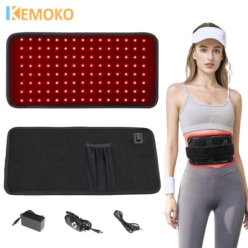 

660nm-850nm LED Red Light Therapy Band Relax Muscles Back Pain Relief Improve Blood Circulation Fat Burning Wrap Health Care