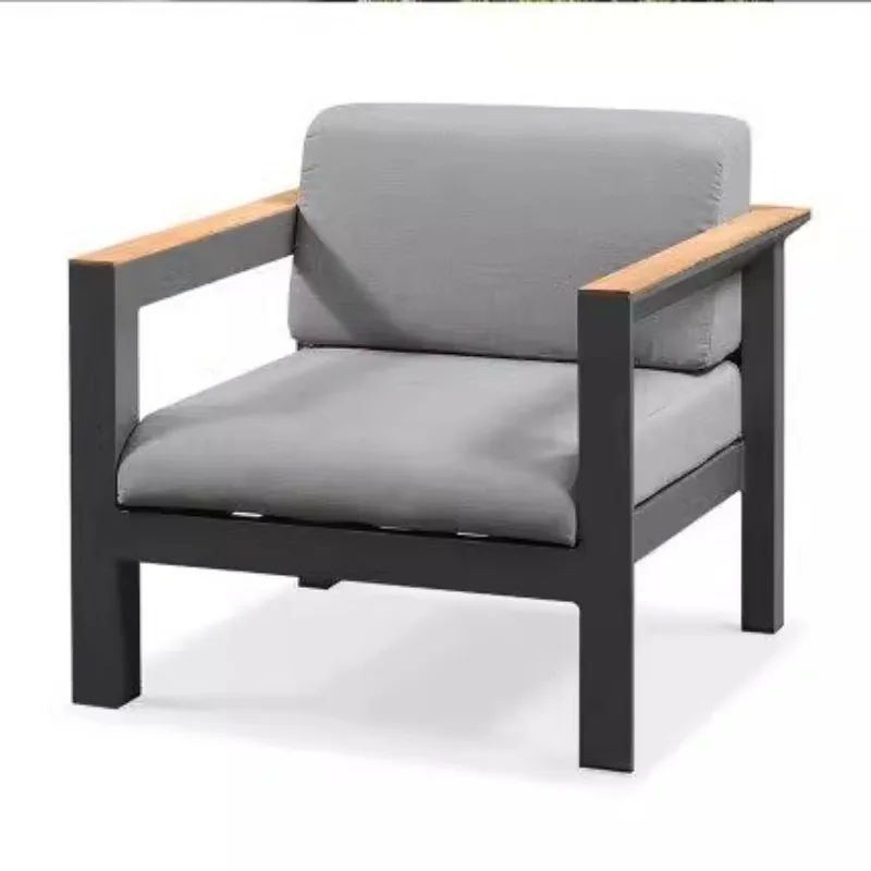 

Outdoor courtyard aluminum alloy leisure sofa open-air balcony waterproof and sunscreen hotel homestay milk tea shop table and c