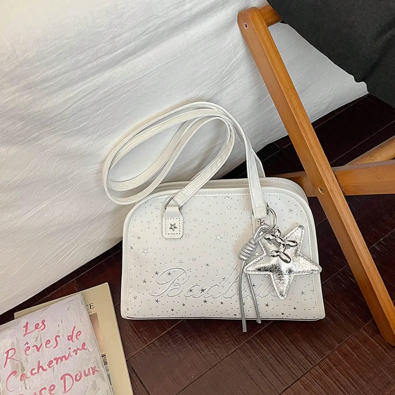 Large-Capacity Casual Backpack For Women, Summer Fashion Star Shoulder Bag, Niche Commuter Crossbody Bag