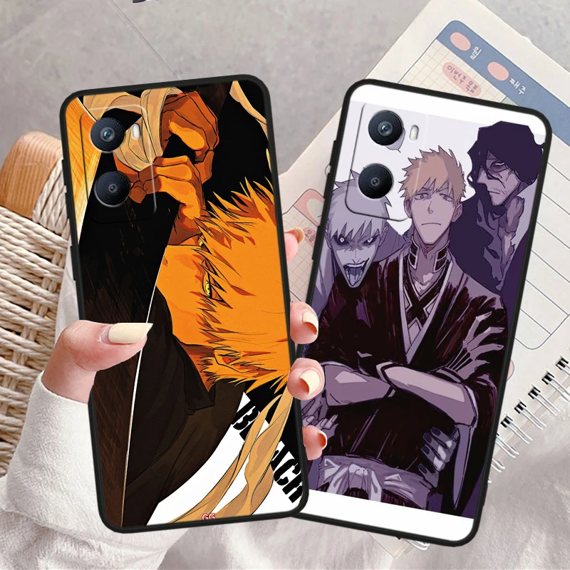 Anime BLEACH Tpu Silicone For OPPO A98 A96 A94 A74 A72 A57S A55 A53S A15S A16K A5 Black Cover