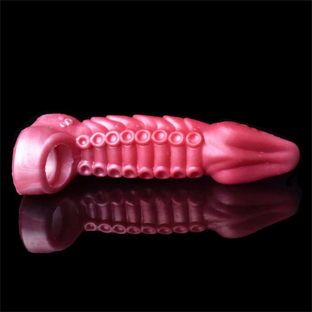 21cm Extra Large Penis Sleeve Nozzle For Men Reusable Condom Silicone Cock Cover Extender Penis Enlarger Male Delay Ejaculation