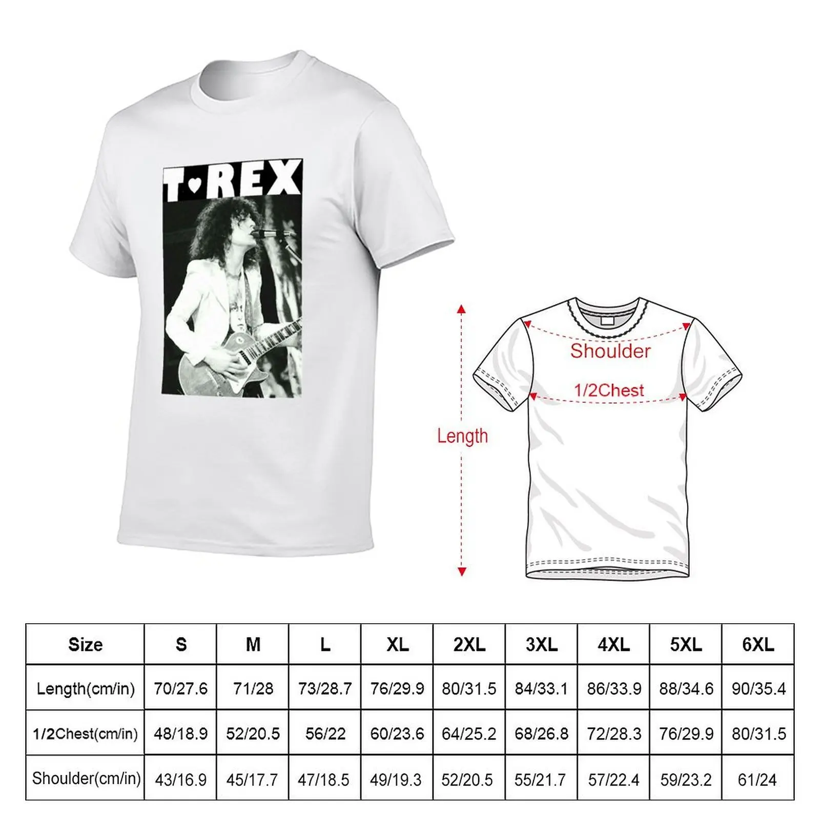 T Rex - Marc Bolan T-Shirt t shirts for man graphic tees funny t shirts cotton T-Shirt