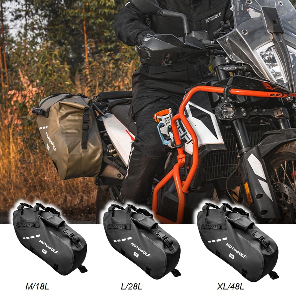 

Водонепроницаемая мотоциклетная сумка 18л 28л 48л мотоциклетная седельная боковая сумка большой емкости универсальная сумка-корзина для мотоцикла