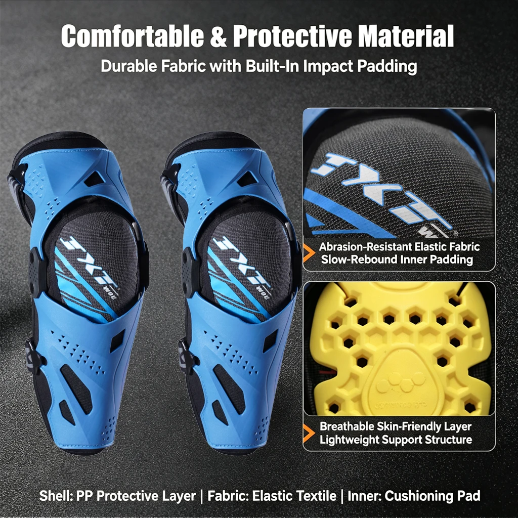 JXT WOLF ATV Knee Guards Adult Knee Pads Off Road Knee Protector Adult ATV Knee Guards Shockproof Dirt Bike Knee Pads Adjustable