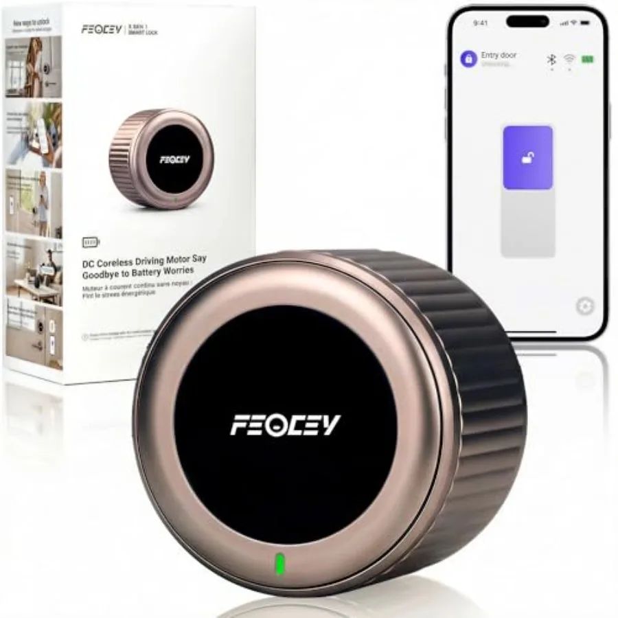 

Умный замок для модернизации существующего дверного замка за 8 минут: Wi-Fi, бесключевой доступ, для арендаторов и домовладельцев, 300 дней автономной работы от батареи